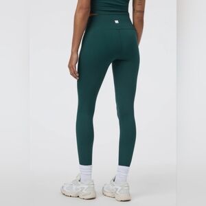 Vuori Inversion Rib Leggings Moss Teal Size Small